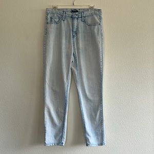 Striped High-Waisted Denim